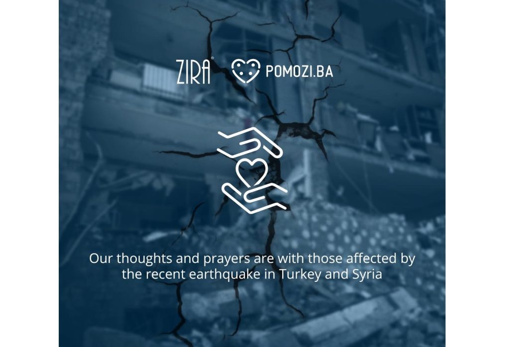 Donacija kompanije ZIRA za pomoć pogođenima u zemljotresima u Turskoj i Siriji
